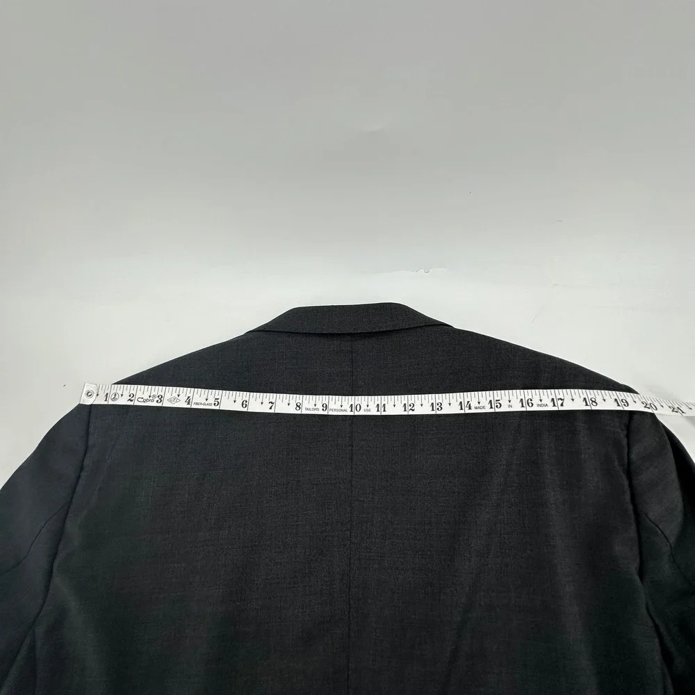 Suitsupply Suit Jacket Men 48R Gray Wool Surgical Cuff Vitrale Barberis Canonico